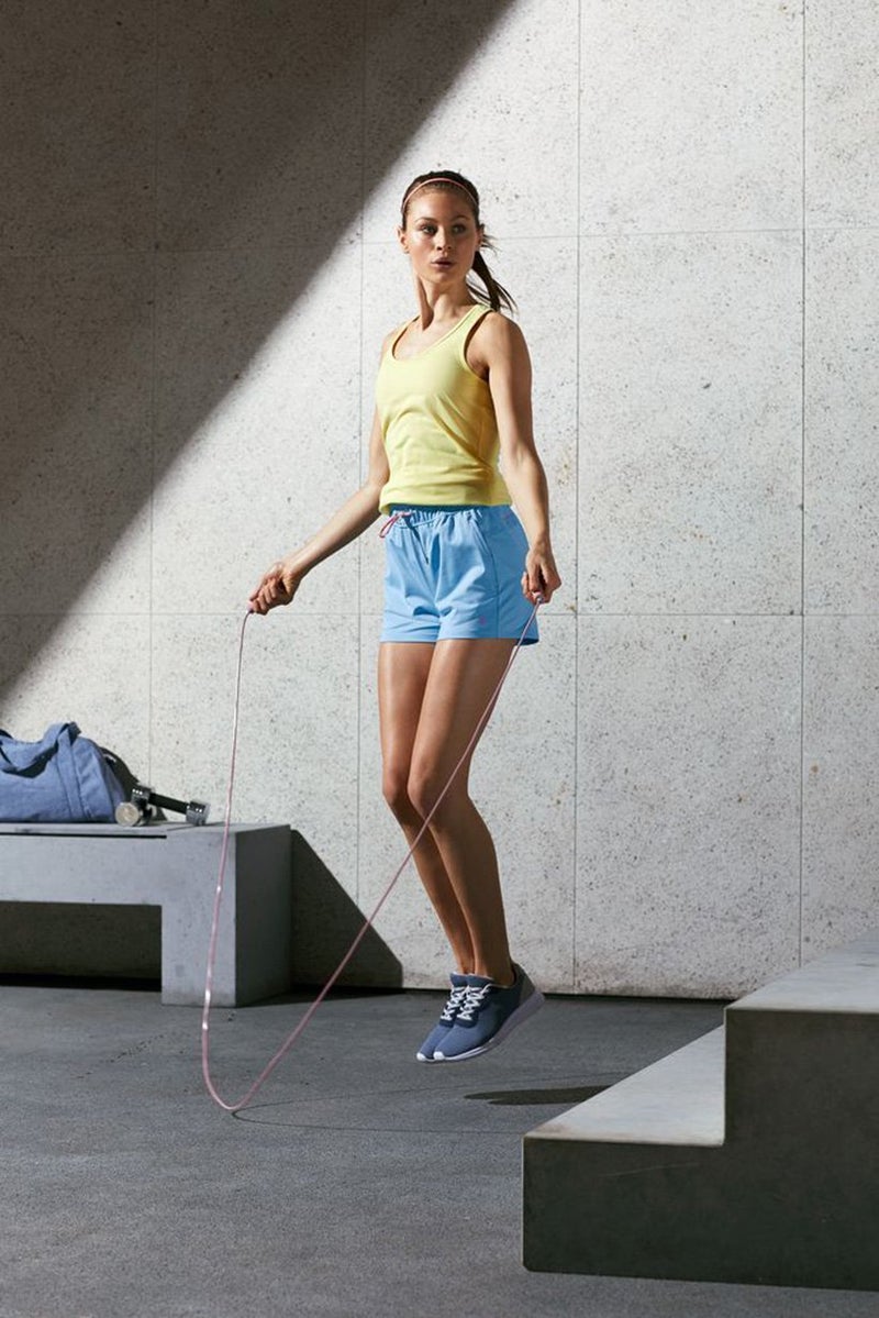 Tchibo Women Sportwear Fit Training Shorts, Light Blue - Image 1