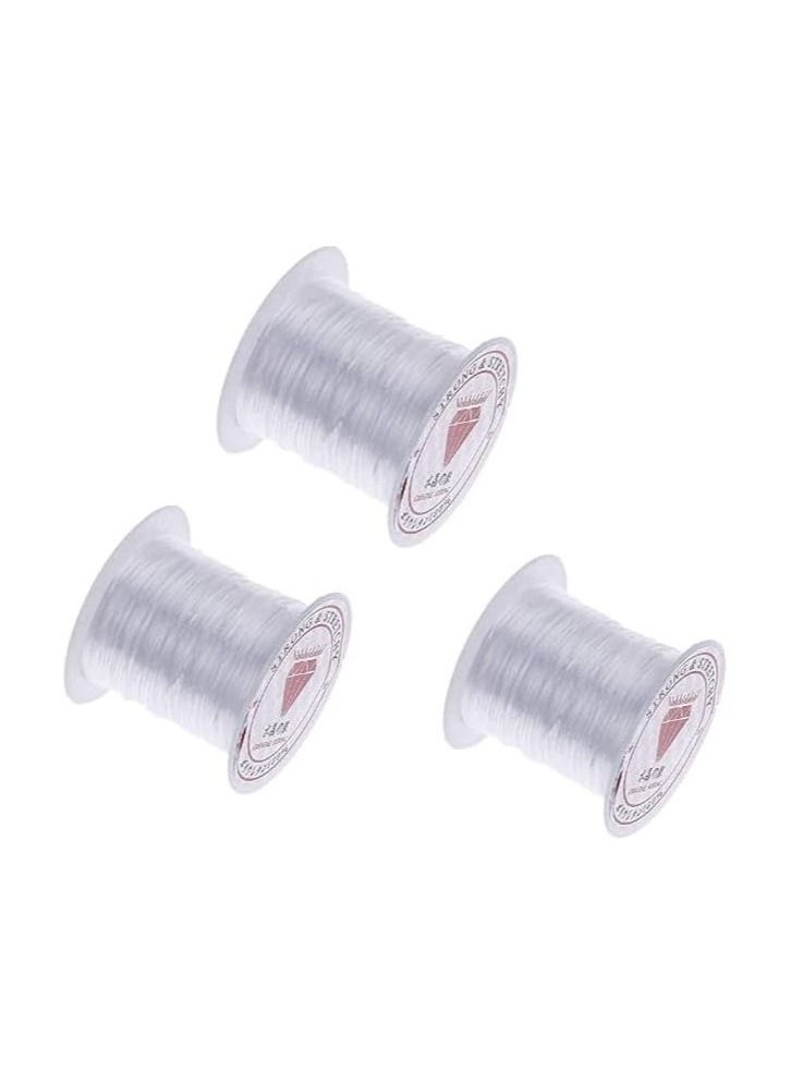 Generic - 3-Piece Jewelry Cord Elastic Bracelet Rope Crystal Beading 5x5x4cm - Image 1