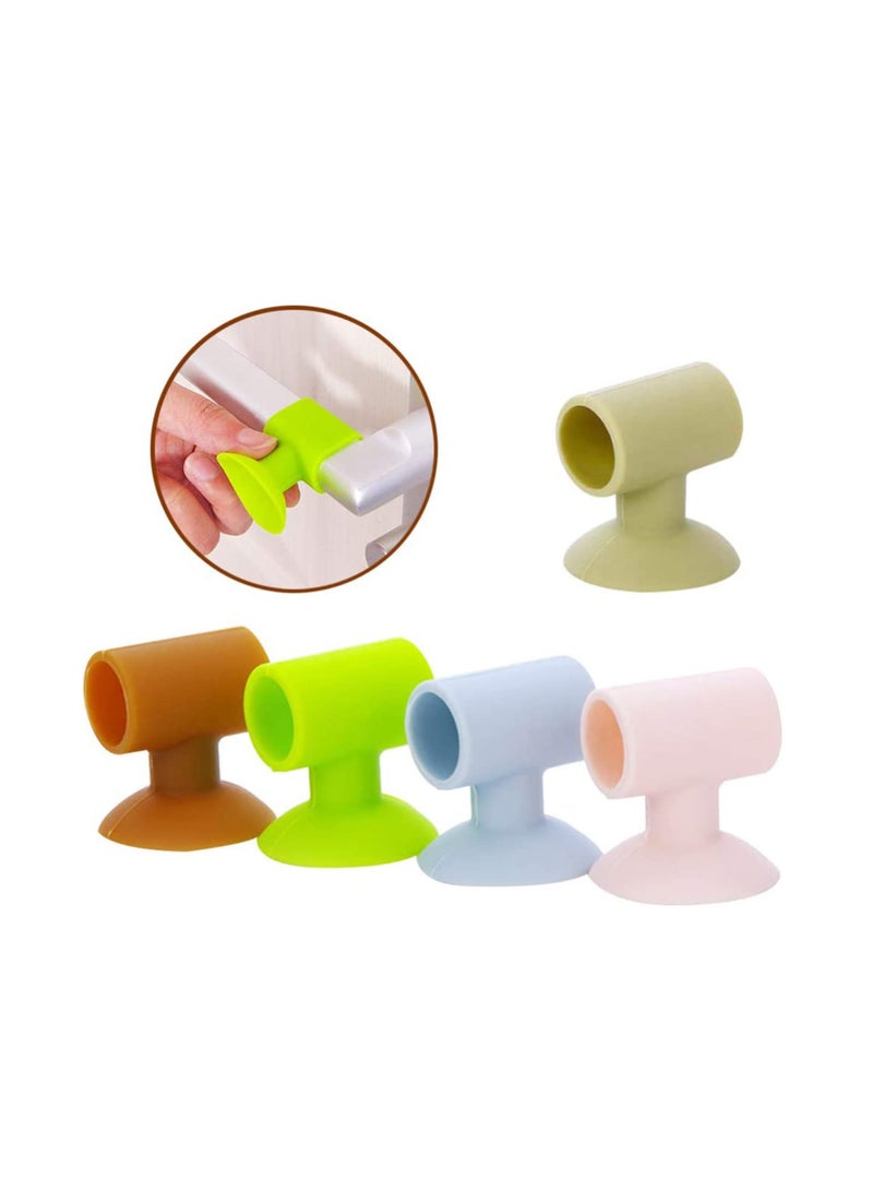 Door Handle Protectors 5Pcs Silicone Door Handle Bumpers Door Stopper Wall Protector Wall Protector for Door Handle Door Handle Bumpers Guard Buffer Wall Protect Door and Reduce Noise - Image 1