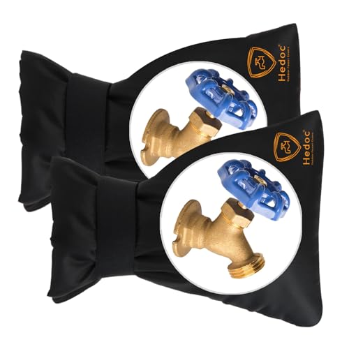 Hedoc Pro Outdoor Faucet Covers for Winter Freeze Protection, 2 Pack 6'' W x 8.2'' H Winter Faucet Insulation Cover Socks, Hose Bib Covers for Winter (Faucet Cover 2 Pack) - Image 1