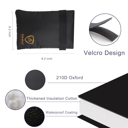 Hedoc Pro Outdoor Faucet Covers for Winter Freeze Protection, 2 Pack 6'' W x 8.2'' H Winter Faucet Insulation Cover Socks, Hose Bib Covers for Winter (Faucet Cover 2 Pack) - Image 3