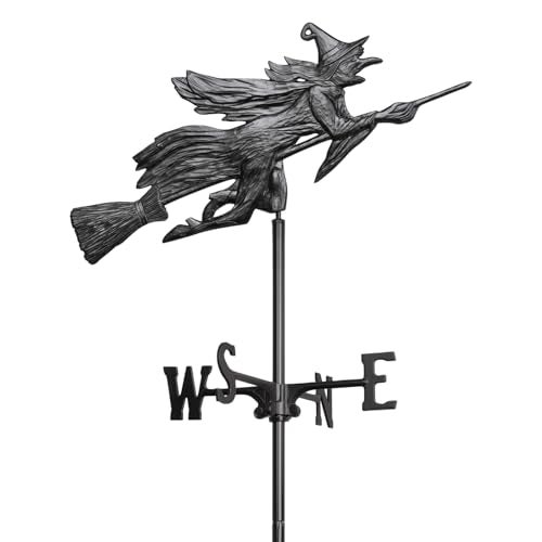 Whitehall Products Flying Witch Garden Weathervane, Black - Image 1