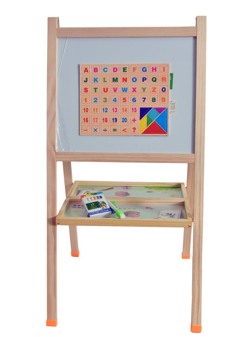 FUNFY - FYWT001 All-in-One Adjustable Double Sided Drawing Board | Material: Wood | Multi-Functional, Foldable Drawing And Whiteboard | Perfect For Unleashing Creativity And Learning | For Kids - Image 1