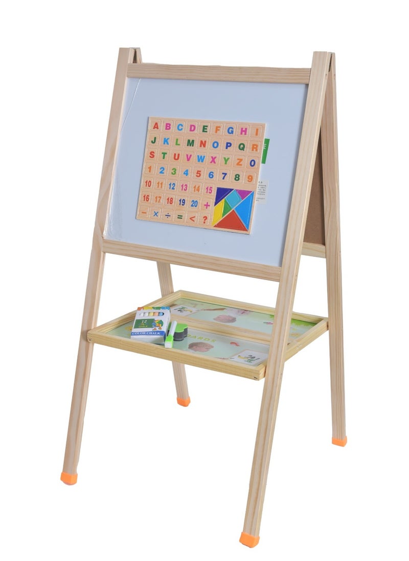FUNFY - FYWT001 All-in-One Adjustable Double Sided Drawing Board | Material: Wood | Multi-Functional, Foldable Drawing And Whiteboard | Perfect For Unleashing Creativity And Learning | For Kids - Image 1