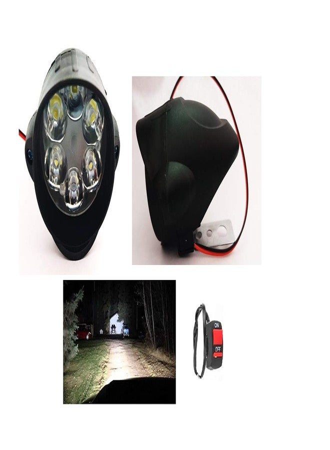 Guance 6 LED Waterproof Bumble Bee Style Led Fog Light with on Off Switch Car Bike for Hero Glamour 125(Pack of 2Pcs) - Image 1