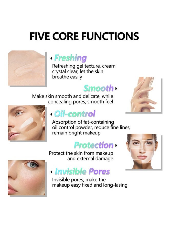 Anglicolor Matte Primer Face Foundation Primer Makeup Primer For All Skin Types, Long Lasting Hydrating Smoothing Isolated Moisturizing Oil Free Effect Make Up Base, Pore Minimizer (30ml)  - Image 2