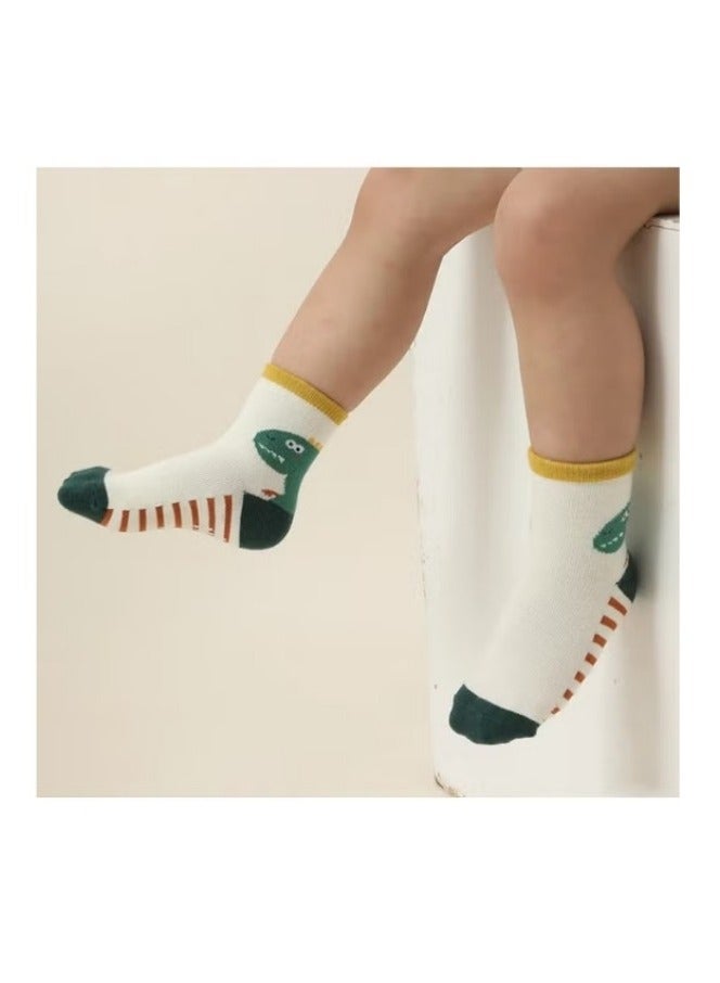 12 Pairs Baby Socks Cotton Non-Slip Striped Kids Socks Boys' Socks Girls' Socks Multicolor  - Image 4