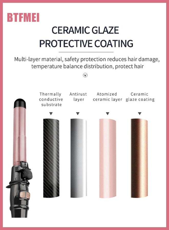 Auto Rotating Hair Curler, Ceramic Curling Iron with Adjustable Heat, Quick Styling for Daily Use, Long Cord & 360° Swivel