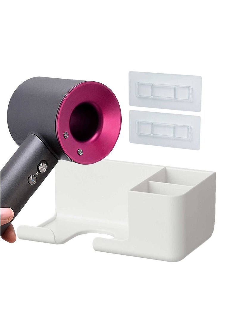 SYOSI Universal Hair Dryer Holder Wall Mounted Self Adhesive Hair Tool Organizer Bathroom Styling Tools Holder for Hair Dryer Brush Hair Rollers Curler Clips Toiletries - Image 1