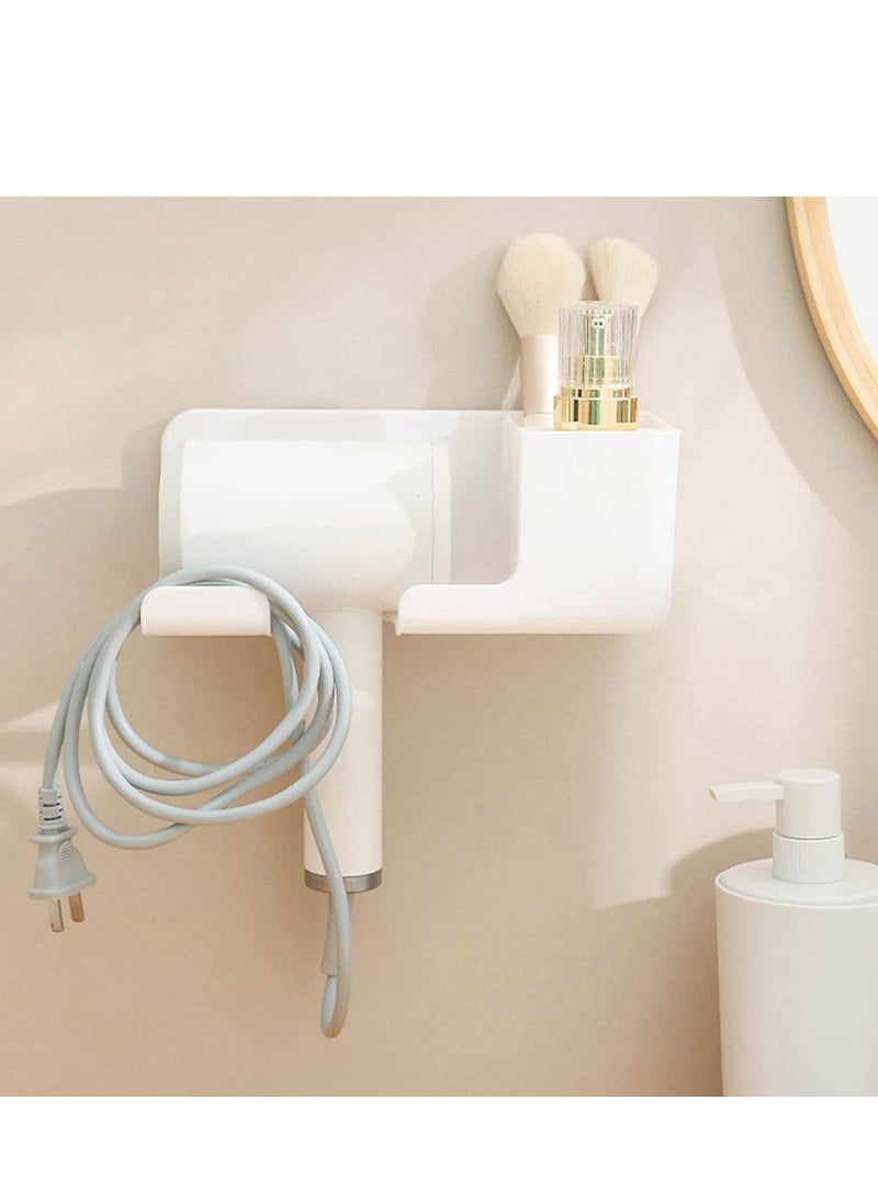 SYOSI Universal Hair Dryer Holder Wall Mounted Self Adhesive Hair Tool Organizer Bathroom Styling Tools Holder for Hair Dryer Brush Hair Rollers Curler Clips Toiletries - Image 3