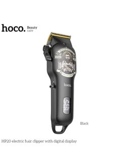 hoco. HOCO HP20 Professional Digital Hair Clipper Cordless Hair Care Rechargeable Hair Trimmer with 4 Guide Combs, LED Display, 4 Hours Hours Working Time and Steel Blade  - Image 5