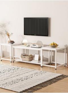 ADEBOLA Multi-functional 3-in-1 Table，beside table、coffee table、nightstand、TV table, suitable for living room and bedroom White  - Image 3