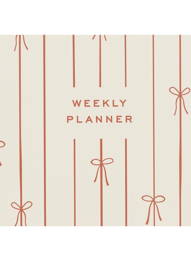 Minted Weekly Planner | Red Lines of Bows - Image 4