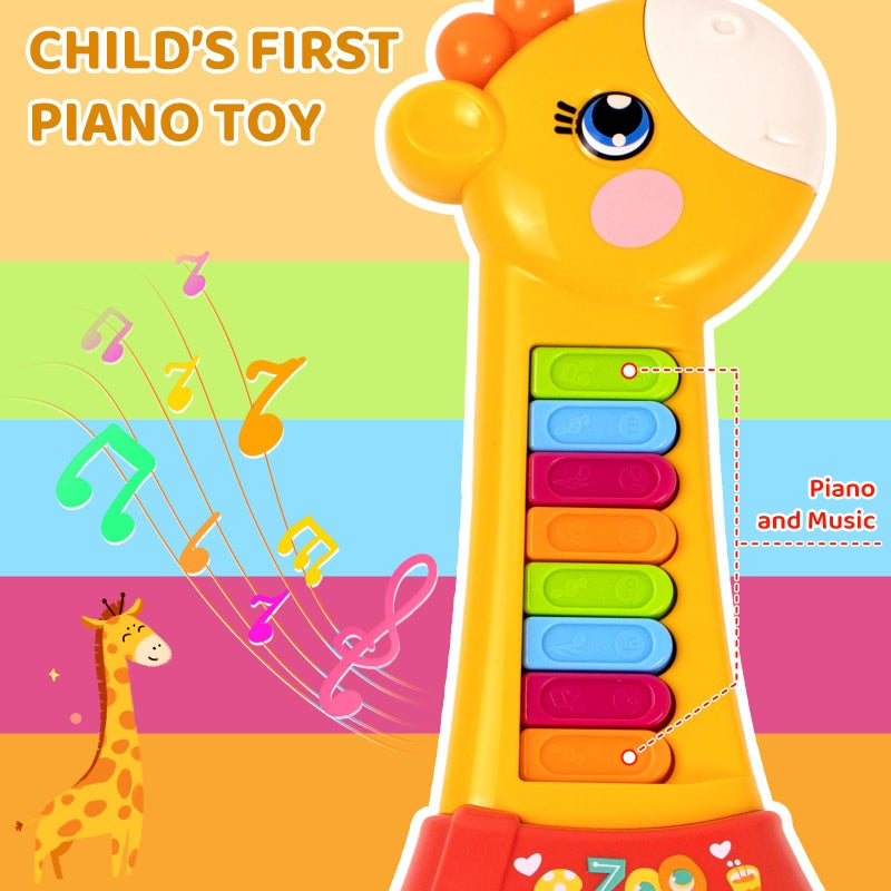 Marstone Toys for 1 2 Year Old Boy and Girl Birthday Gift: Baby Musical Guitar Piano Toys 12-18 Month with Animal Sound and Light, 1st First Learning Educational Gift for Toddlers - Image 3