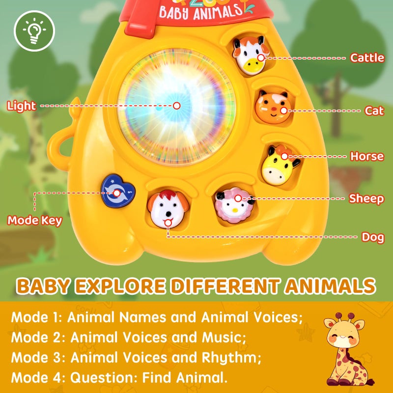 Marstone Toys for 1 2 Year Old Boy and Girl Birthday Gift: Baby Musical Guitar Piano Toys 12-18 Month with Animal Sound and Light, 1st First Learning Educational Gift for Toddlers - Image 2