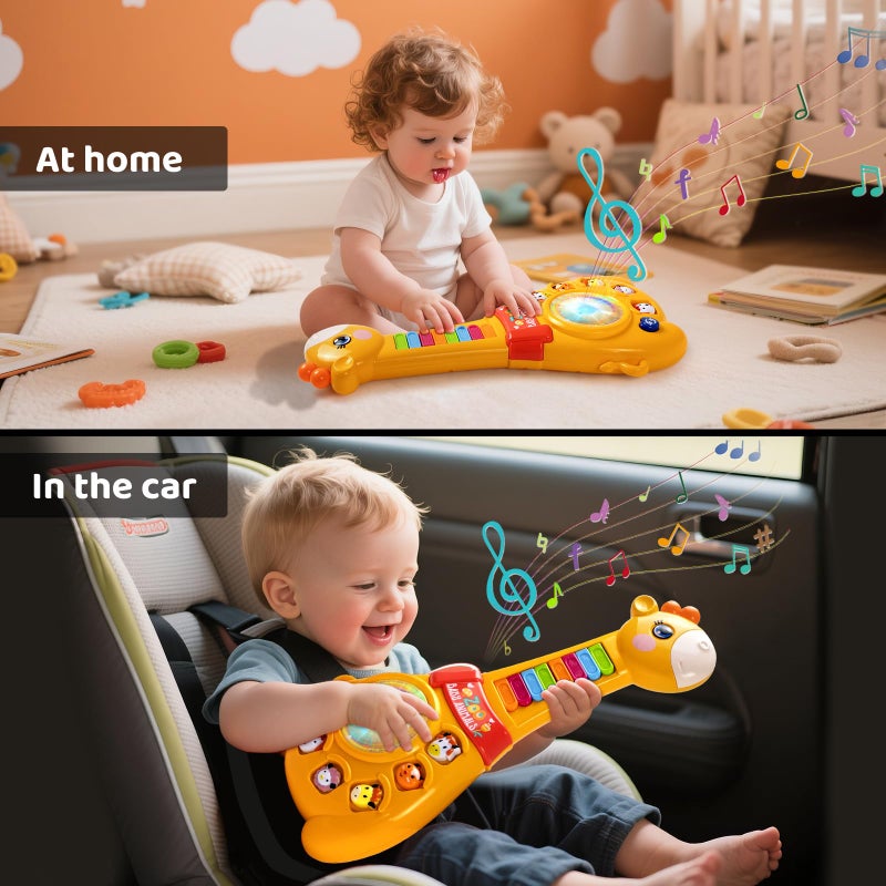 Marstone Toys for 1 2 Year Old Boy and Girl Birthday Gift: Baby Musical Guitar Piano Toys 12-18 Month with Animal Sound and Light, 1st First Learning Educational Gift for Toddlers - Image 4