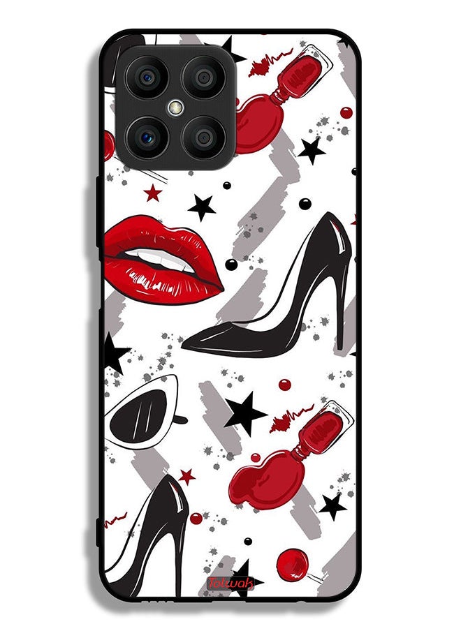 Tolwak - Honor X8 4G Protective Case Cover Lipstick And Shoes Art - Image 1
