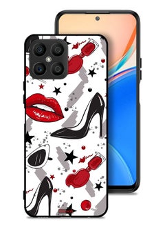 Honor X8 4G Protective Case Cover Lipstick And Shoes Art