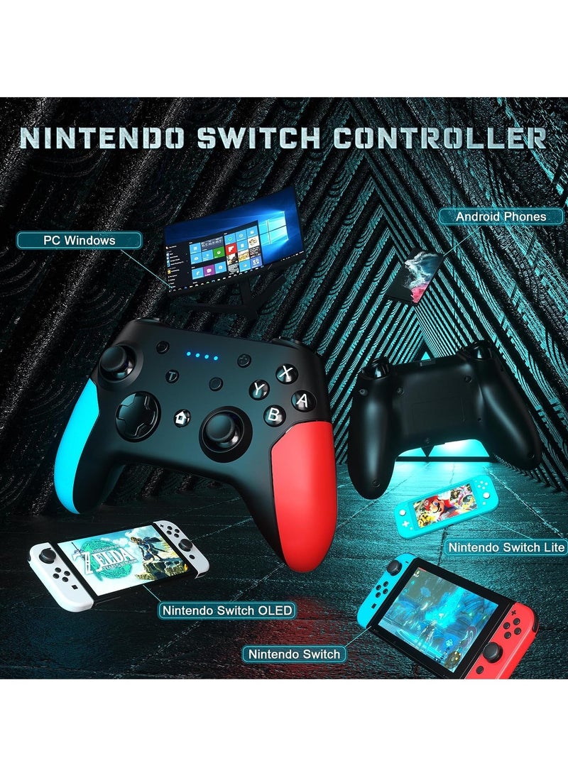 Switch Controller, Wireless Pro Controller Compatible with Nintendo Switch/Switch Lite/Switch OLED Controller for Switch with Wake-up, Turbo Vibration