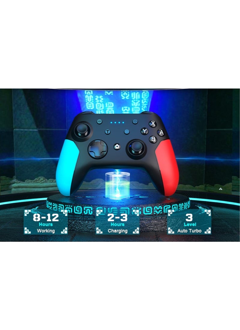 Switch Controller, Wireless Pro Controller Compatible with Nintendo Switch/Switch Lite/Switch OLED Controller for Switch with Wake-up, Turbo Vibration