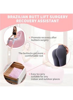 Arabest Pink BBL Inflatable Chair Sofa with Hole for  Surgery Recovery, Electric Air Pump & Ottoman for Sitting, Sleeping, Pregnancy, Relaxation.  - Image 4