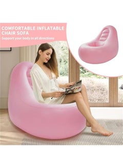 Arabest Pink BBL Inflatable Chair Sofa with Hole for  Surgery Recovery, Electric Air Pump & Ottoman for Sitting, Sleeping, Pregnancy, Relaxation.  - Image 5