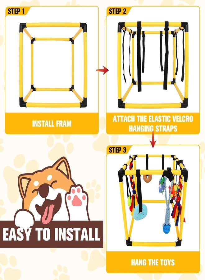 Podoy Interactive Dog Play Gym for Puppies, Puppy Activity Play Center with 11 Hanging Toys, Early Training & Mental Stimulation Toy for Small Dogs - Image 5