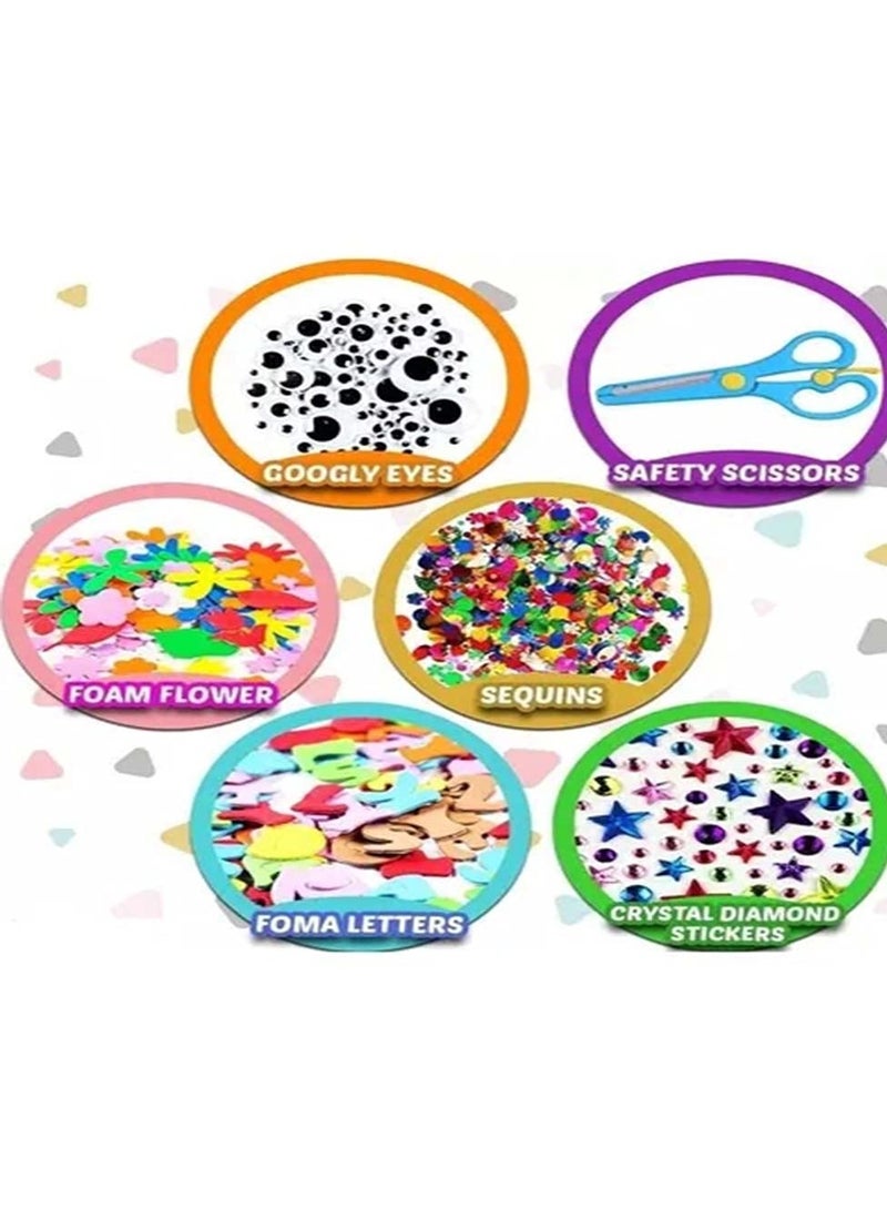 دايتويز مستلزمات فنية مصنوعة يدويًا للأطفال، 1000 قطعة من مستلزمات الحرف اليدوية للأطفال، مجموعة مواد إنتاجية مناسبة للمدرسة ورياض الأطفال والعائلة - Image 5