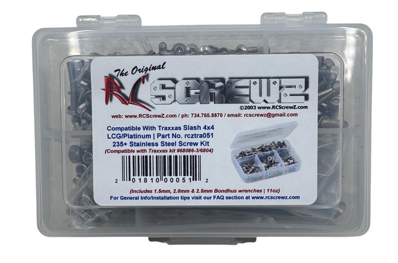 RC Screwz Traxxas Slash 4x4 LCGPlatimum Stainless Steel Screw Kit  tra051 - Image 2