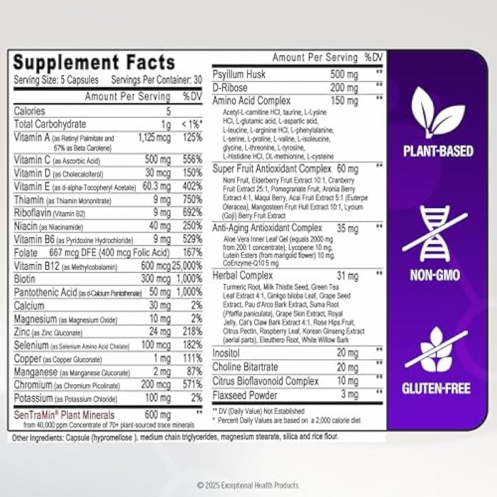 Immuno 150, Immune Support Supplement, Packed with 70 Plant Minerals, 13 Essential Vitamins and 68 Additional Nutrients-150 Vegetable Capsules- Immune Boost for All Age Groups - Image 5