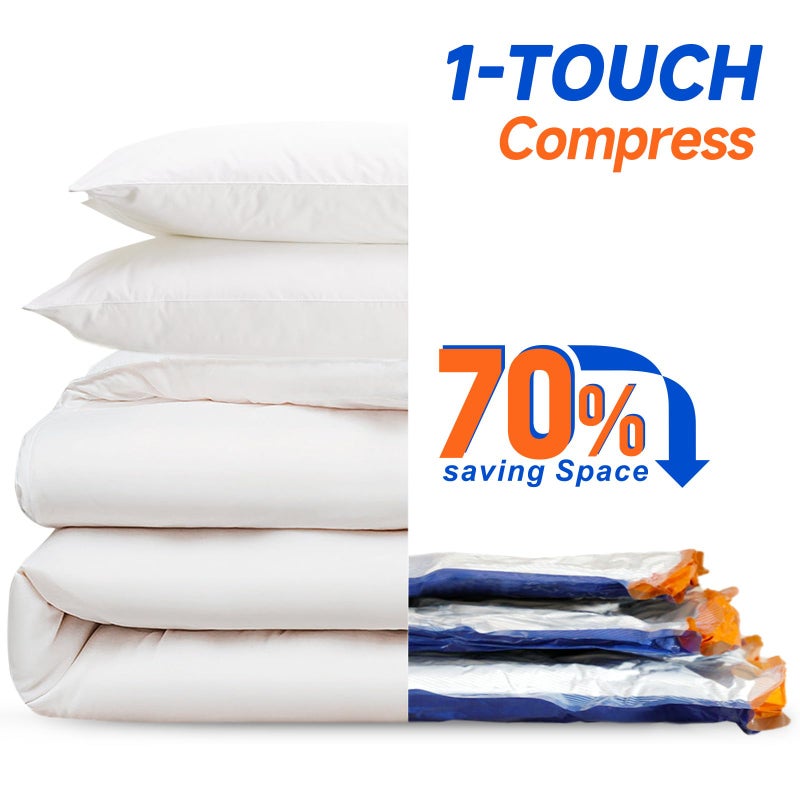 Vacbird Vacuum Storage Bags with Rechargeable Cordless Pump,15 Pack 3 Size Compression Packing Cubes Seal Bags, Space Saver for Clothes and Clothing Blankets Organization Space Saving - Image 5