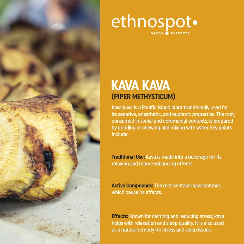 Ethnospot Kava Kava Root Teabags - Kava Kava Tea Pure - 100% Natural Herbal Tea for Stress Support Relaxation Improves Mood and Nervous System - Feel Happy Tea - 2 Gram Teabags - 32 Vegan Teabags - Image 5