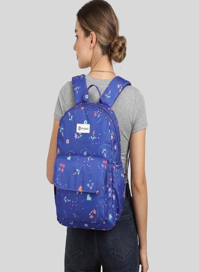 HYDER Bloom 15L Cute & Stylish College Bag for Girls | Padded Laptop Compartment | School, College, Office, Travel & Tuition Bag for Women | Durable Backpack (Slate Blue) - Image 2