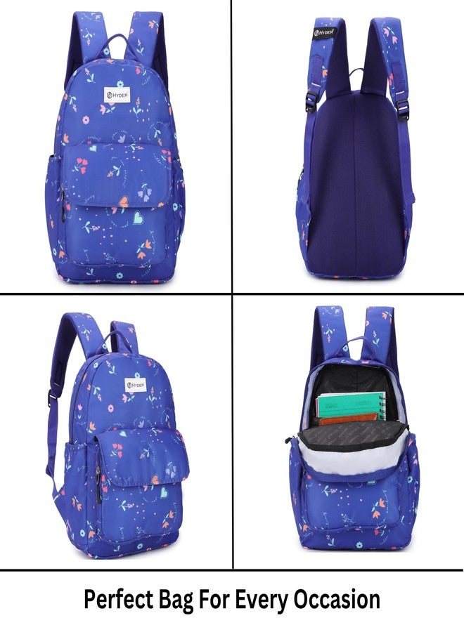 HYDER Bloom 15L Cute & Stylish College Bag for Girls | Padded Laptop Compartment | School, College, Office, Travel & Tuition Bag for Women | Durable Backpack (Slate Blue) - Image 3