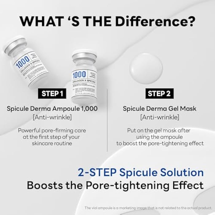 Mediheal Collagen Spicule 1000ppm Intensive Serum – Micro Needle Serum for Pore Care, Soothing & Skin Texture Improvement, 2-Step,Collagen Spicule Ampoule and Gel Mask Set,Skin Booster,4pcs - Image 4