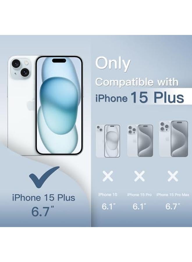 جي تيك جراب رفيع للغاية 0.35 مم لهاتف Iphone 15 Plus مقاس 6.7 بوصة، غطاء عدسة الكاميرا للحماية الكاملة، خفيف الوزن، غير لامع، جراب صلب بسيط من البولي بروبلين، يدعم الشحن اللاسلكي، شفاف غير لامع - Image 2