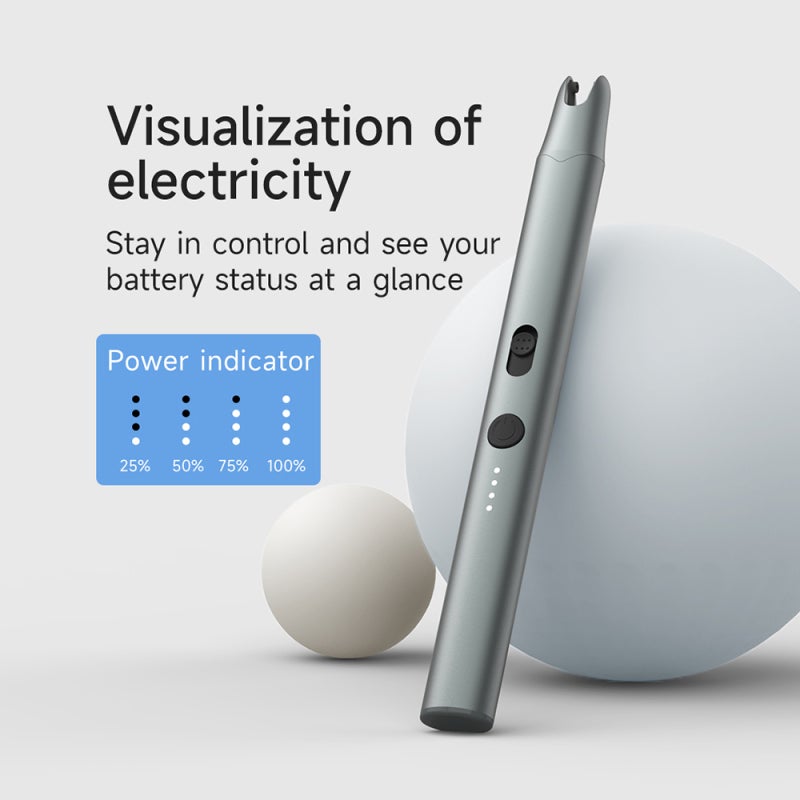 DUKA IG1 Plasma Ignition Pen Plasma Ignition Airless And Oil-Free Lithium Direct Chargsing Alloy Crafts Windproof Visible Power Protection - Image 4