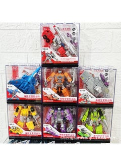 Guangdong Star Sea Land And Air Deformation Team Boy Robot Combination Model Helicopter Armor Tank Seven-in-one Toy-Colour:Guangdong Star Sea, Land And Air Transformation Armor
