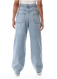 Andora Stone Wash Wide Leg Jeans Pants_Light Blue  - Image 3