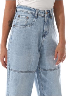 Andora Stone Wash Wide Leg Jeans Pants_Light Blue  - Image 4