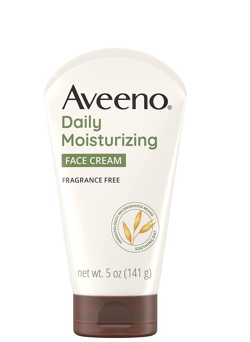 Aveeno Moisturizing fragrance free prebiotic oat face cream for dry skin