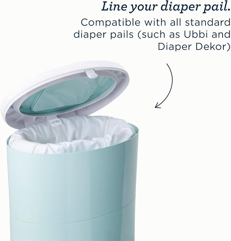 Esembly Pail Pouch, Hangable and Washable Waterproof Diaper Pail Liner and Reusable Laundry Bag, One Size, Sea Salt - Image 1