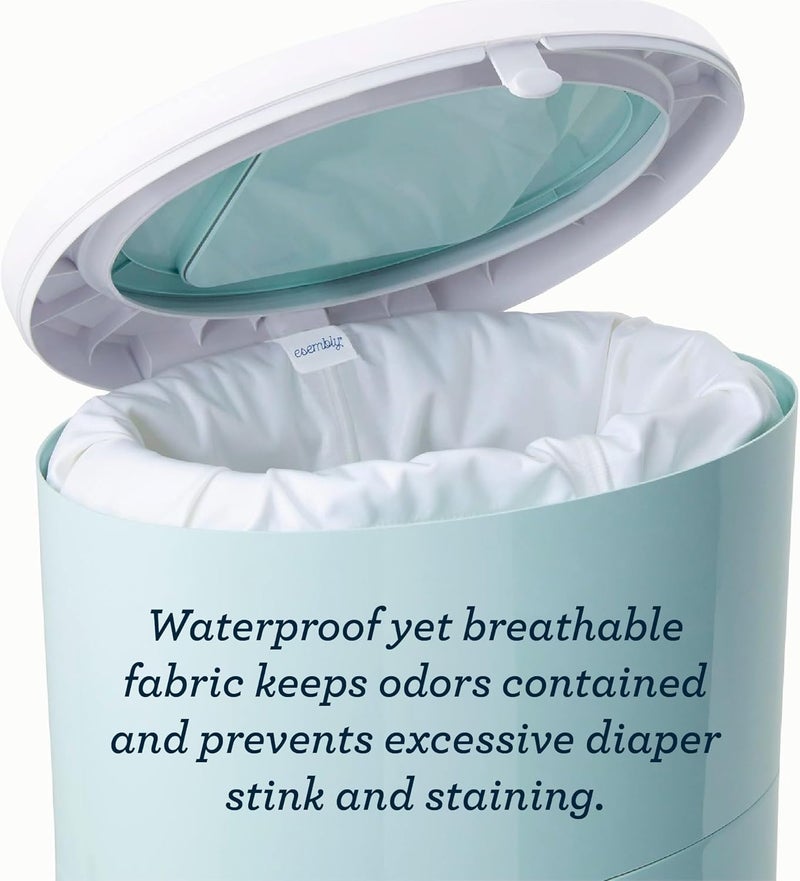 Esembly Pail Pouch, Hangable and Washable Waterproof Diaper Pail Liner and Reusable Laundry Bag, One Size, Sea Salt - Image 4