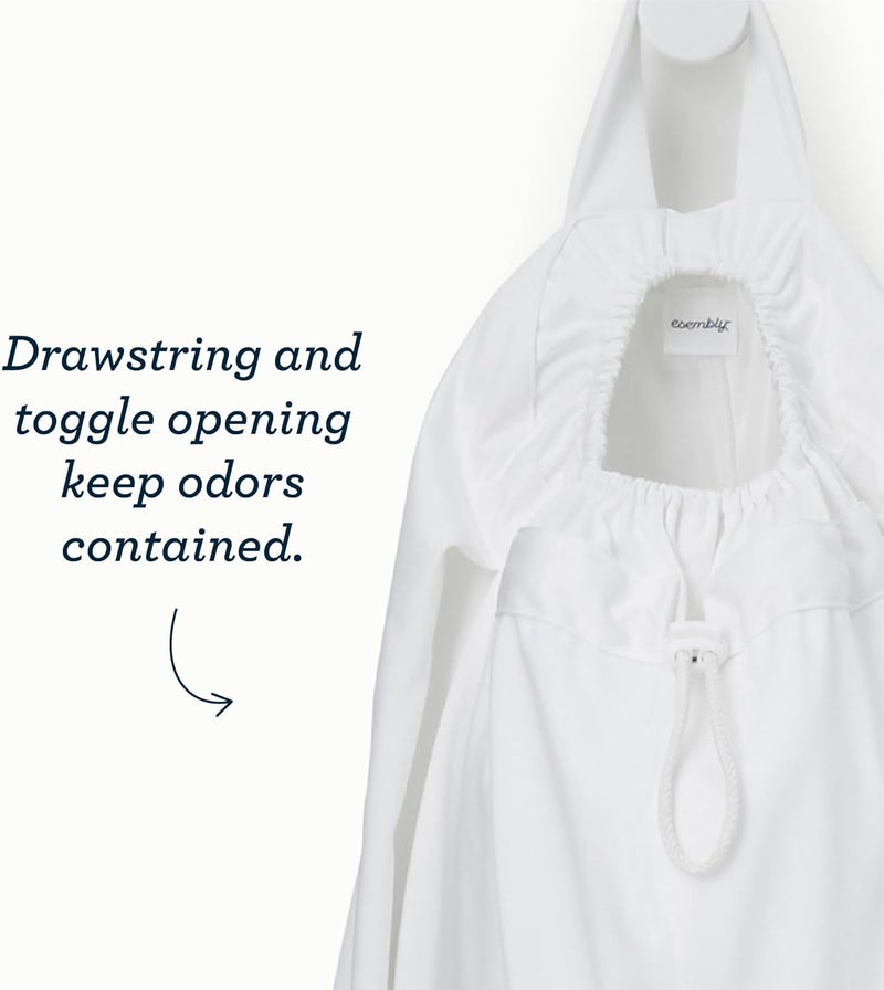 Esembly Pail Pouch, Hangable and Washable Waterproof Diaper Pail Liner and Reusable Laundry Bag, One Size, Sea Salt - Image 3