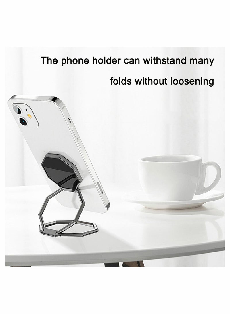 3Pack Magnetic Mobile Phone Holder Foldable Cellphone Double Ring Kickstand 360° Rotation Cell Stand Compatible with Iphone Ipad Tablets for Desk Car Mount Back Grip - Image 3