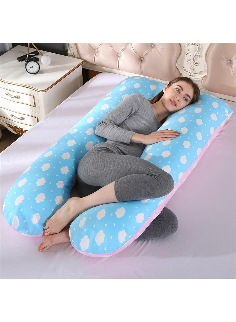 Bluejw U-Shaped Full Body Pregnancy Cotton Pillow 80x155cm - Image 1
