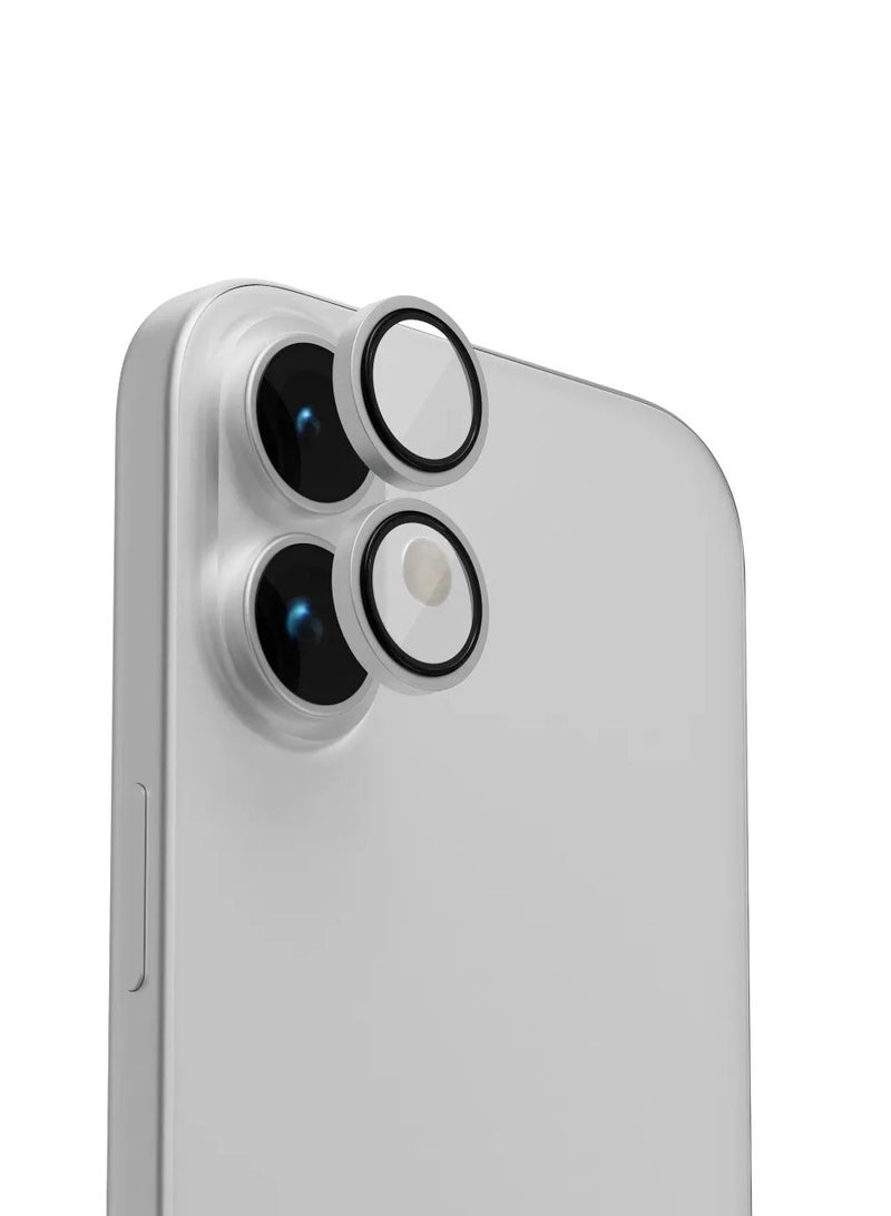 LEVELO iPhone 17 Lens Protector / Scratch Resistant / Lucent Duo Lens Protector With 99% Transmittance / Lens Protector with 2x Titanium Alloy - Silver - Image 1