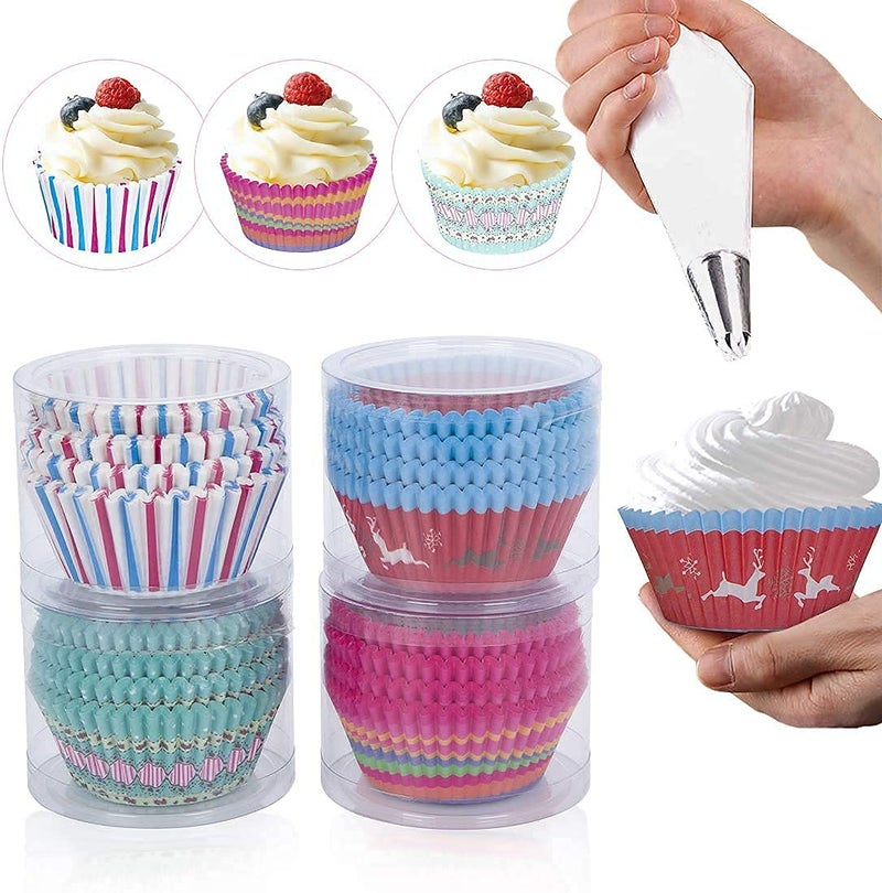 Kosh Fancy Descent Baking Greaseproof Muffins Round Paper Cups Cake Microwave or Oven Tray Safe Muffin Paper CupsLiners SingleAssorted ColorPrints Multicolor 1000 PC - Image 5