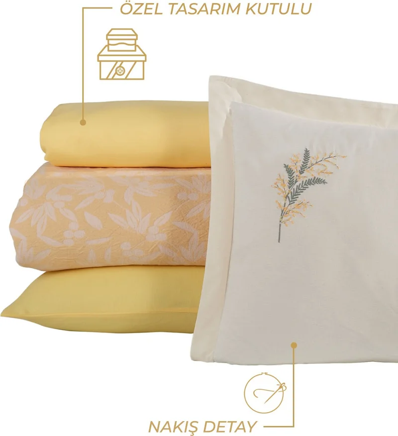 ايلارت Natural Series Tina Bedding Set 6 Piece Yellow
