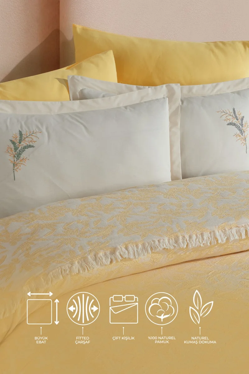 ايلارت Natural Series Tina Bedding Set 6 Piece Yellow
